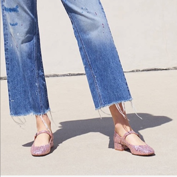 madewell glitter mary janes